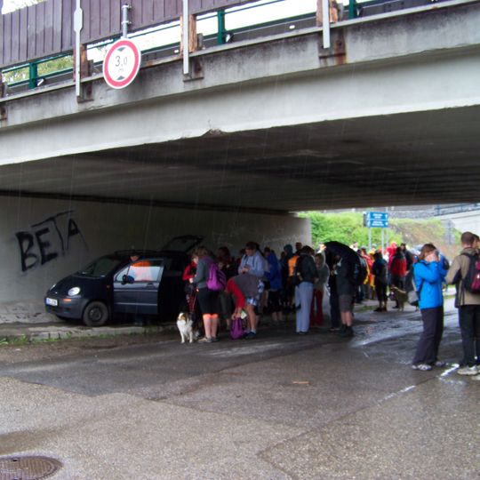 Bridge of road I/3 over road III/11458 in Bystřice