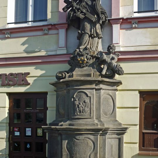 Statue of John of Nepomuk at Klášterní náměstí in Osek