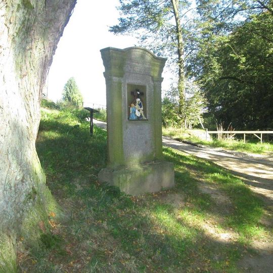 Obrázek na Křížové cestě u Tábora - 11. zastavení