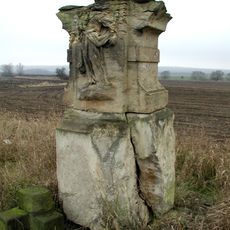 Sokl krucifixu s reliéfem Františka Xaverského