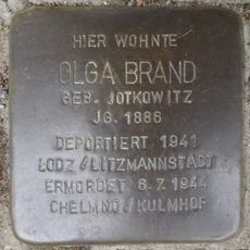 Stolperstein en memoria de Olga Brand