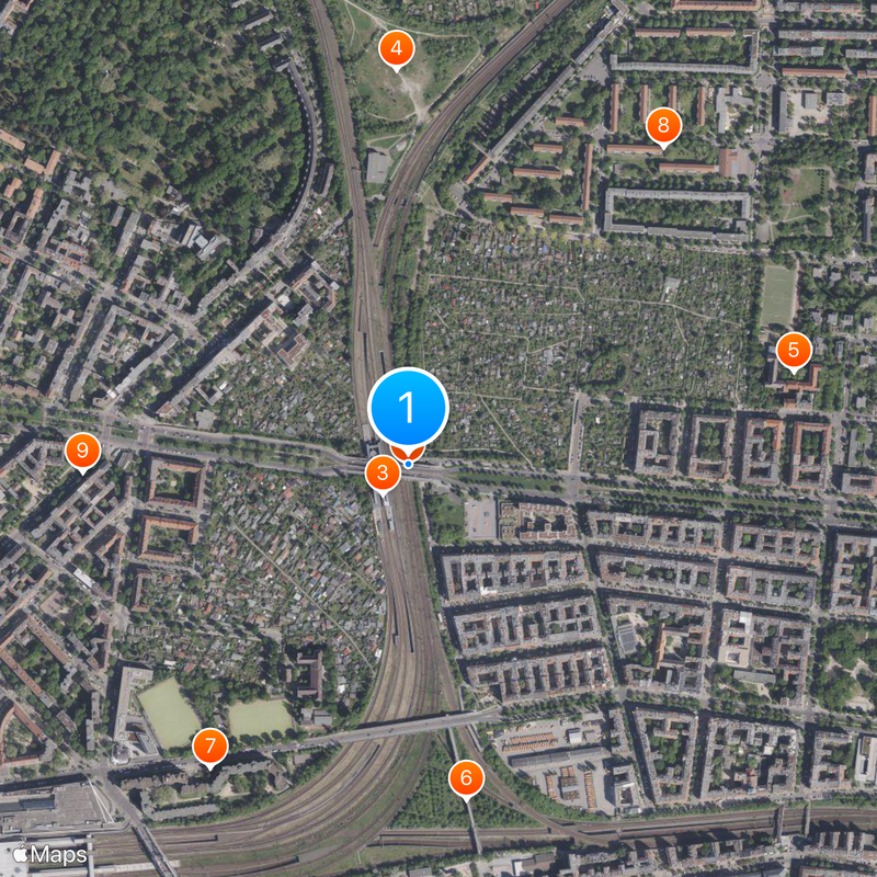 Bornholmer Straße border crossing Mappa