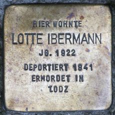 Stolperstein dedicated to Lotte Ibermann