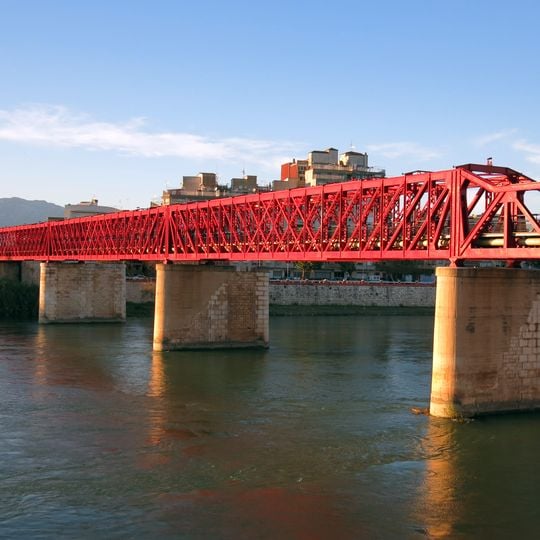 Pont del ferrocarril sobre l'Ebre