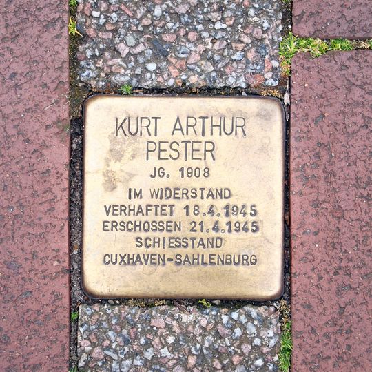 Stolperstein dedicated to Kurt Arthur Pester