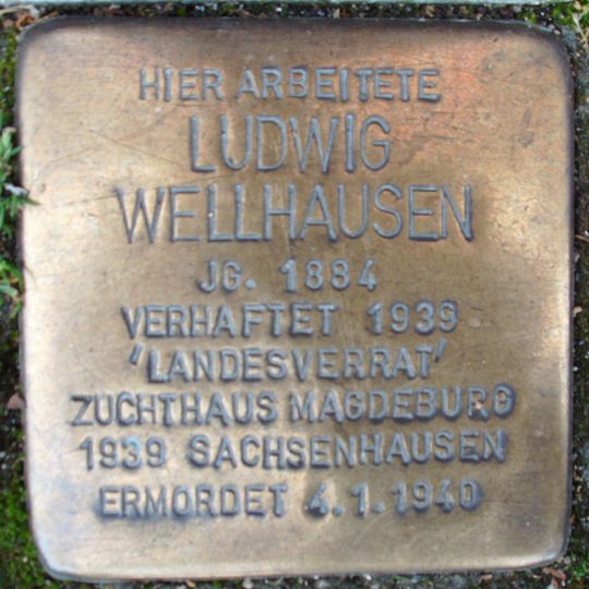 Stolperstein en memoria de Ludwig Wellhausen