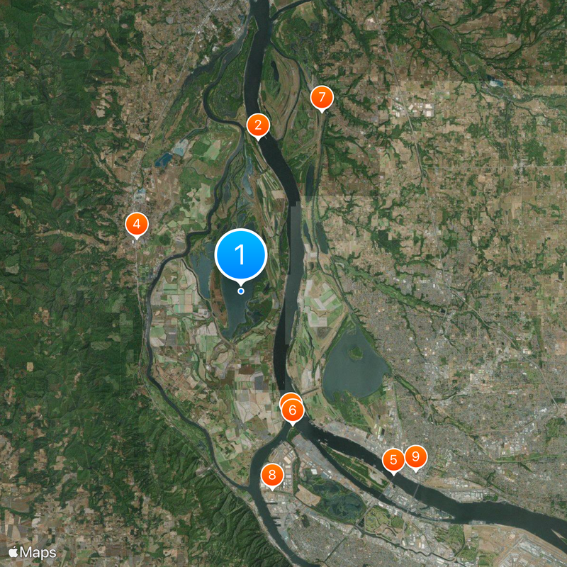 Sauvie Island Map