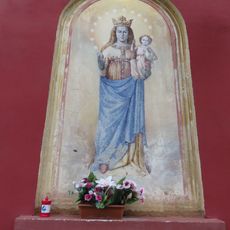 Catholic church building, mural, Work of art