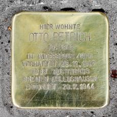 Stolperstein dedicated to Otto Petrich