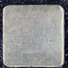 Stolperstein dedicated to Hans Zlotnitzki