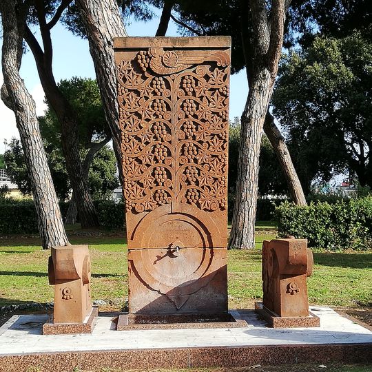 Fontana in arenaria rossa