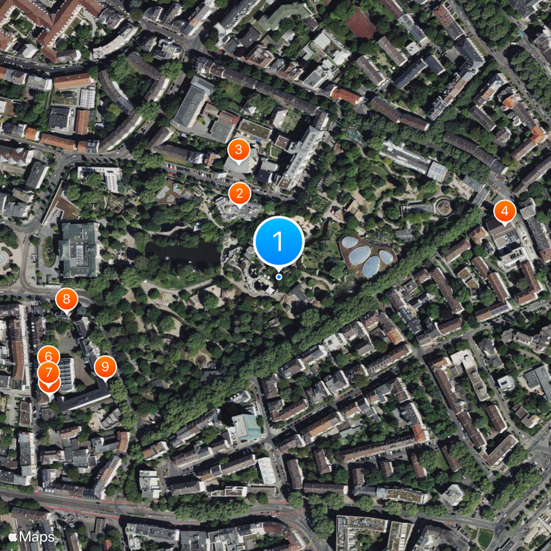 Zoo di Francfort-sur-le-Main Mappa