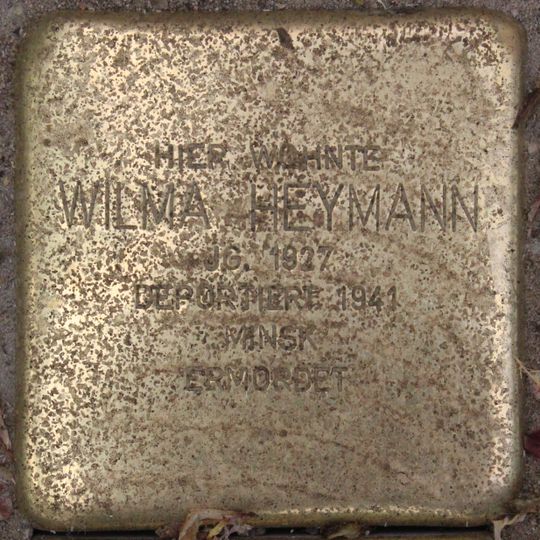 Stolperstein en memoria de Wilma Heymann