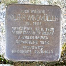 Stolperstein en memoria de Walter Windmüller