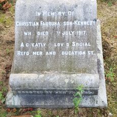 Gravestone of Christian Farquharson-Kennedy