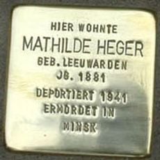 Stolperstein dedicated to Mathilde Heger