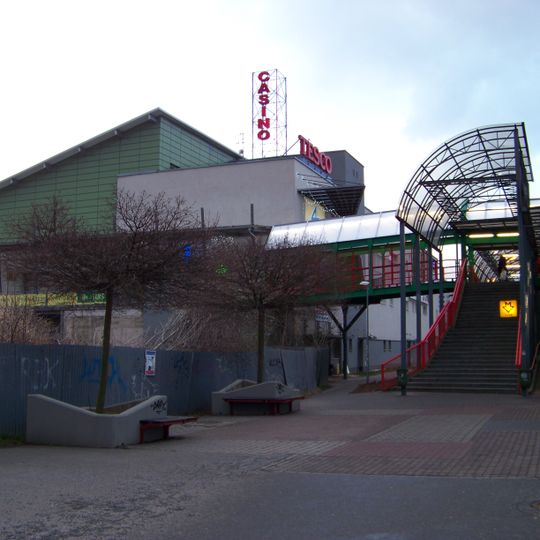 Footbridge to Tesco Supermarket Praha Luka