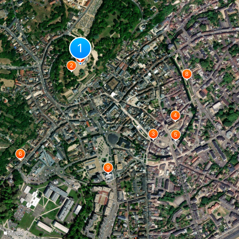 Dreux Royal Chapel Map