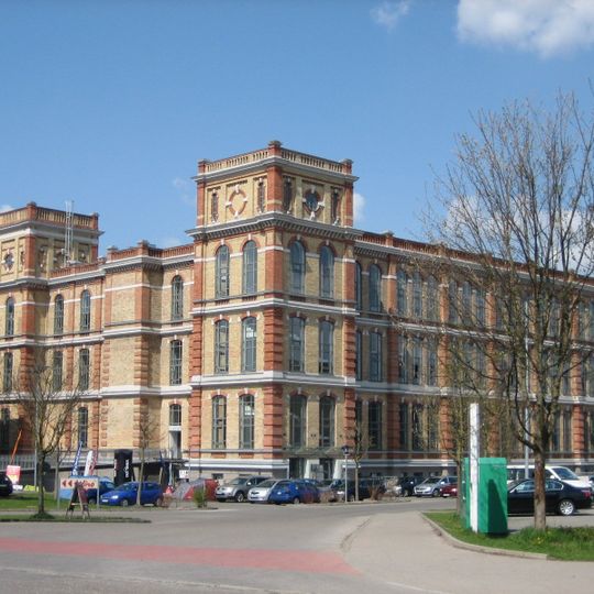 Sogenanntes Mechanische Baumwollspinnerei und Weberei Augsburg, ehemaliges Werk II der Mechanischen Baumwollspinnerei und Weberei Augsburg am Proviantbach