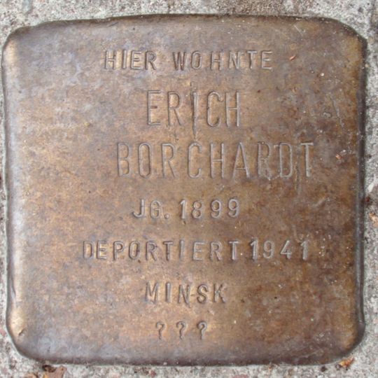 Stolperstein dedicated to Erich Borchardt