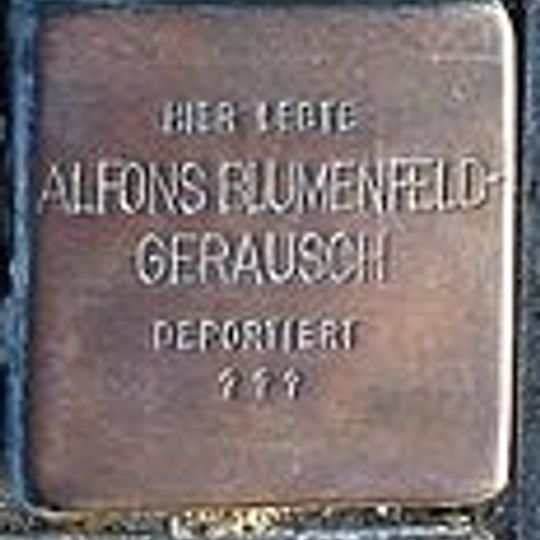 Stolperstein en memoria de Alfons Blumenfeld-Gerausch