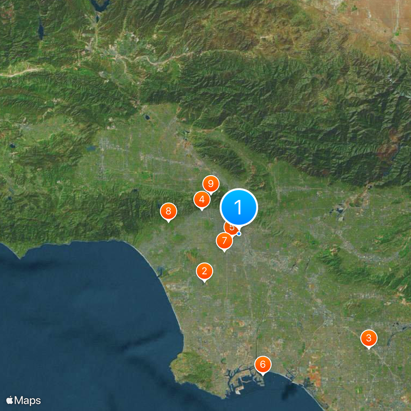 Los Angeles County Kaart