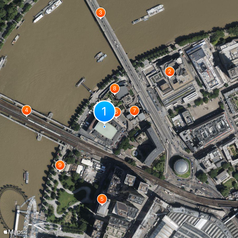 Royal Festival Hall Karte