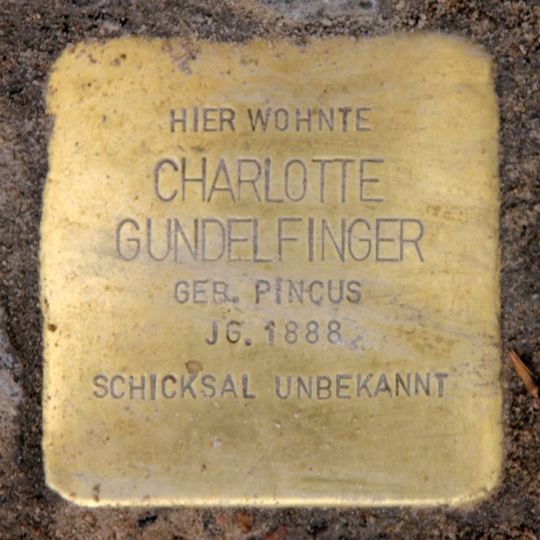 Stolperstein en memoria de Charlotte Gundelfinger