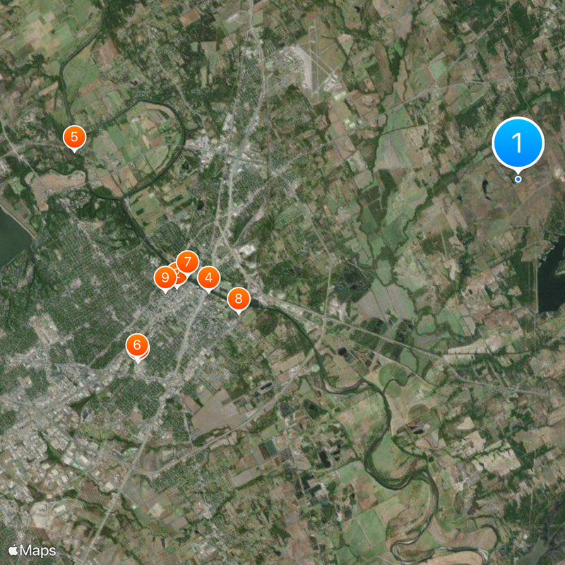 Mount Carmel Center Kaart