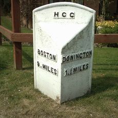 Milepost, Donington Road, outside Maple House