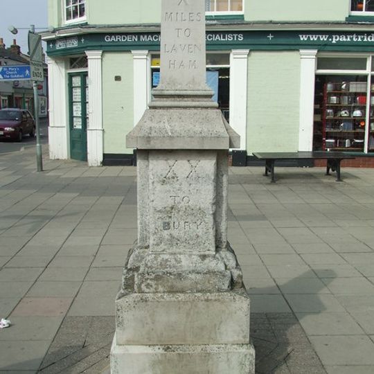 Milestone Obelisk Adjacent To Number 55 And At The Junction With Church Street