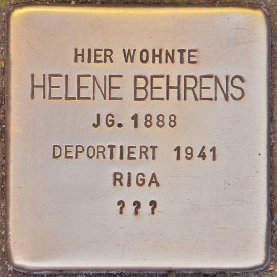 Stolperstein für Helene Behrens