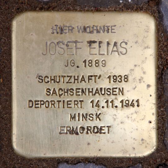 Stolperstein dedicated to Josef Elias