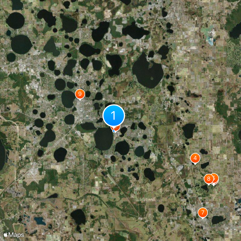 Cypress Gardens Mappa