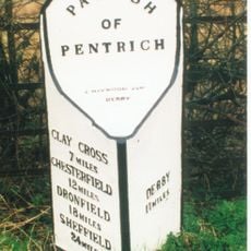 Milepost To The West Of The Junction Of Chesterfield Road And Wood Lane