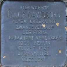 Stolperstein dedicated to Louis Davidsohn