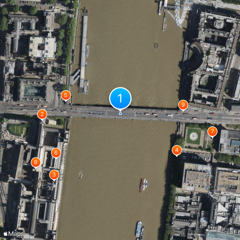 Westminster Bridge Kaart