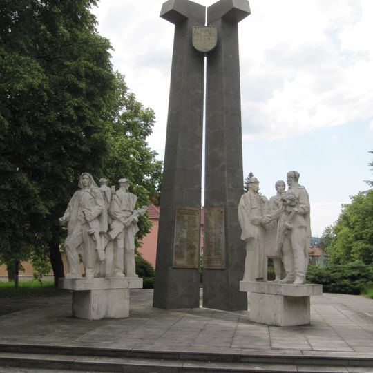 Pomník obětem 2. světové války v Hradišťské ulici v Uherském Brodu