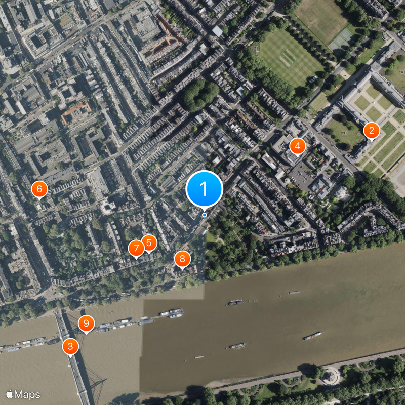 Jardín Físico de Chelsea Mapa