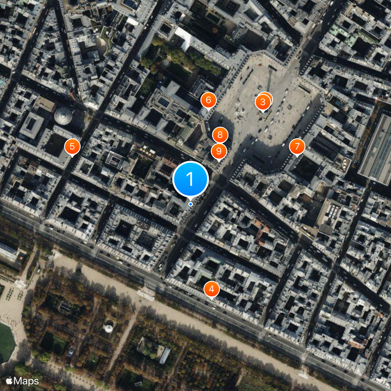 Hôtel Costes Map