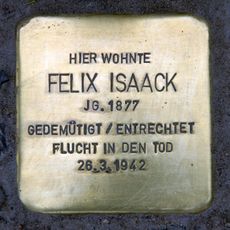 Stolperstein à la mémoire de Felix Isaack