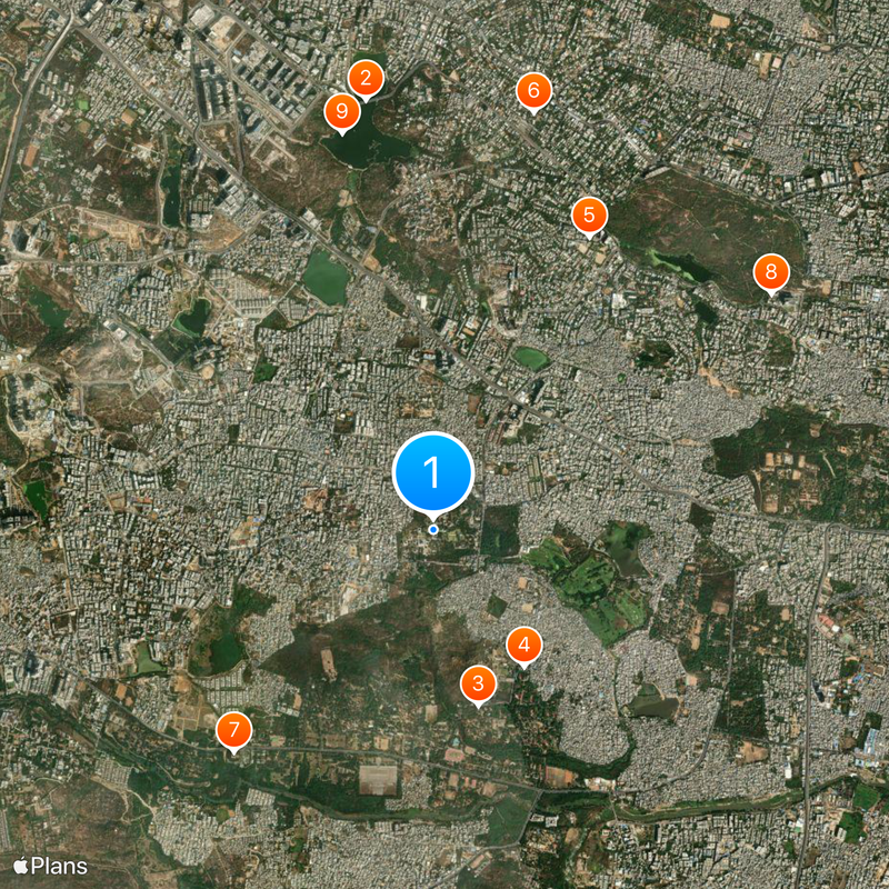 Qutb Shahi tombs Map