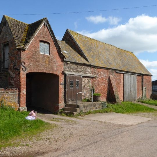 Brick barn to E of Ty Mawr Gatehouse, with attached milkhouse