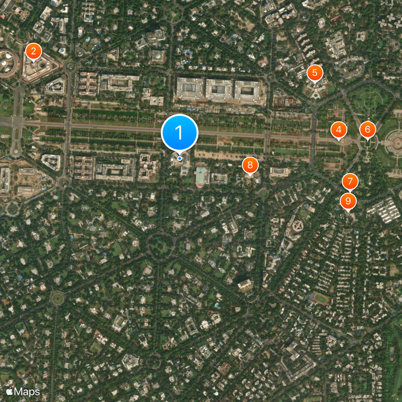 Musée national de New Delhi Carte