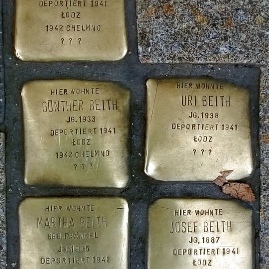 Stolperstein en memoria de Harald Beith