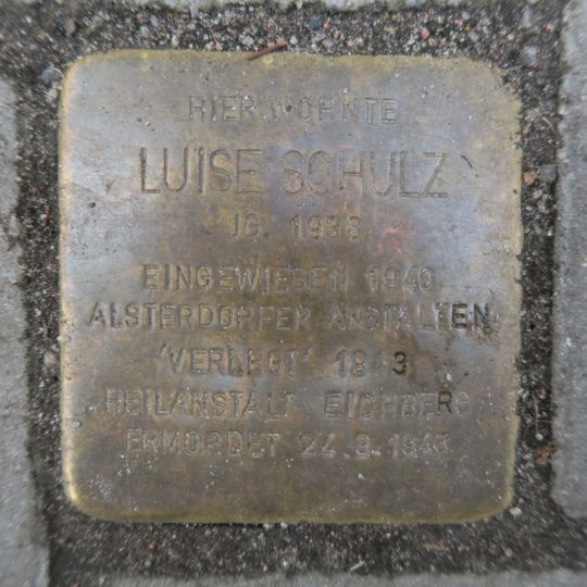 Stolperstein à la mémoire de Luise Schulz