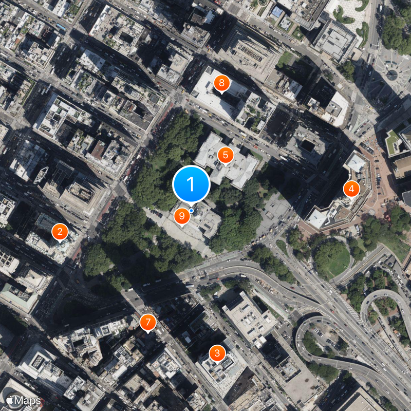 Municipio di New York Mappa