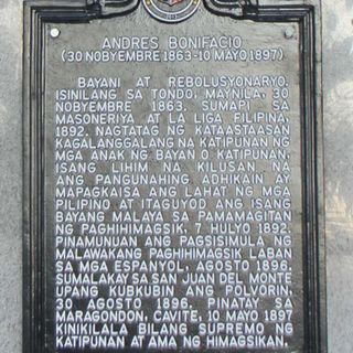 Andres Bonifacio historical marker
