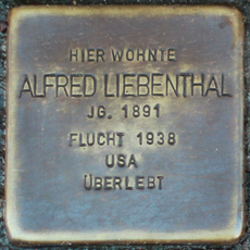 Stolperstein à la mémoire d’Alfred Liebenthal