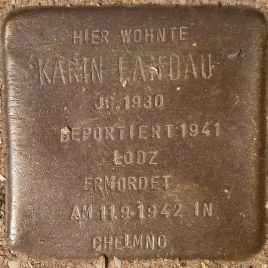 Stolperstein en memoria de Karin Landau